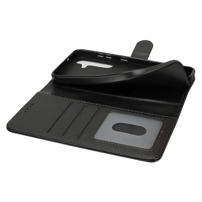 For Samsung Galaxy S24 Stand Case Shockproof Leather Wallet Phone Cover - Black - 5