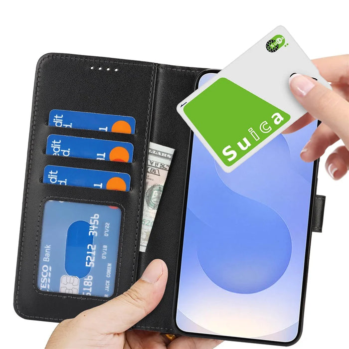 For Samsung Galaxy S24 Stand Case Shockproof Leather Wallet Phone Cover - Black - 6