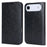 For iPhone Air Case Crazy Horse Texture Split Leather Wallet Phone Cover - Black - 1