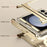 For Samsung Galaxy Z Flip7 FE 5G  /  Flip6 5G Case Hard PC Wing Frame Design Back Phone Cover - Gold - 6