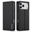 LC.IMEEKE L1 Series for iPhone 18 Pro Max / 17 Pro Max Case PU Leather Wallet Stand Protective Phone Cover - Black - 1