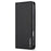 LC.IMEEKE L1 Series for iPhone 18 Pro Max / 17 Pro Max Case PU Leather Wallet Stand Protective Phone Cover - Black - 6