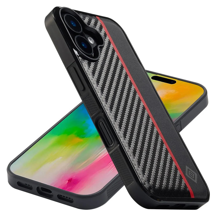 LC.IMEEKE For iPhone 17 Case Carbon Fiber Texture Leather + TPU + EVA Phone Cover - 2