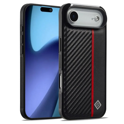 LC.IMEEKE For iPhone Air Case Carbon Fiber Texture Leather + TPU + EVA Phone Cover - 1