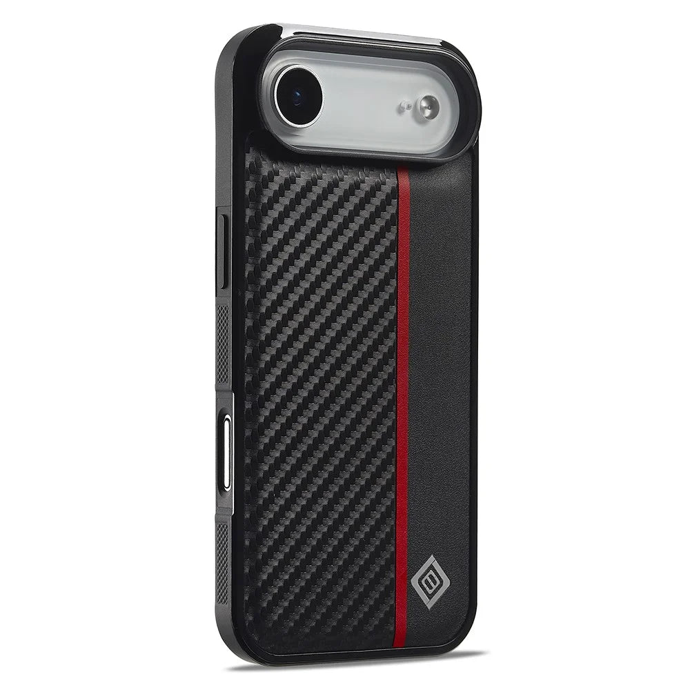 LC.IMEEKE For iPhone Air Case Carbon Fiber Texture Leather + TPU + EVA Phone Cover - 5