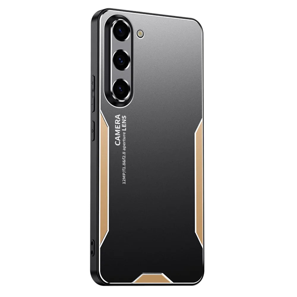 For Samsung Galaxy A17 5G / A17 4G / A26 5G Phone Case Aluminium Alloy TPU PC Back Cover - Gold - 1