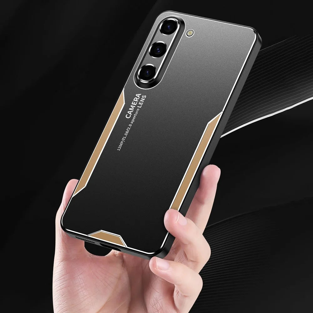 For Samsung Galaxy A17 5G / A17 4G / A26 5G Phone Case Aluminium Alloy TPU PC Back Cover - Gold - 2