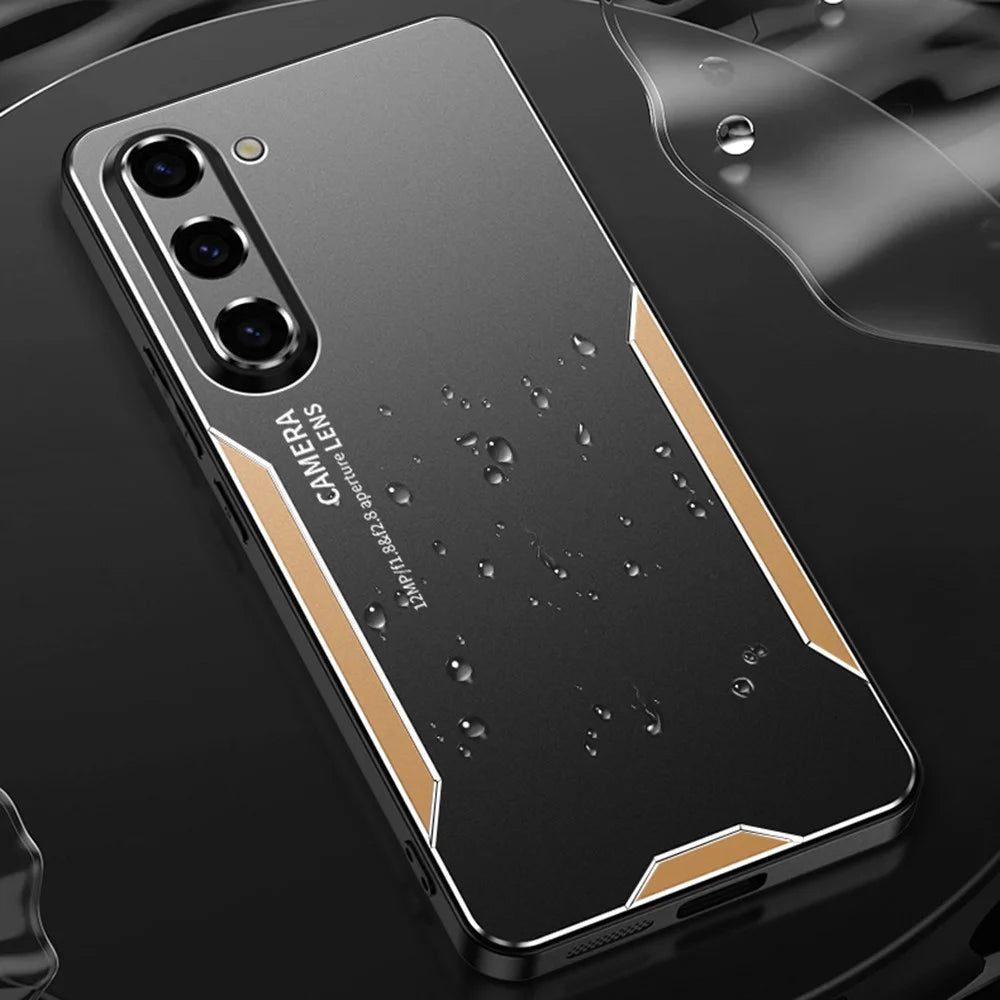 For Samsung Galaxy A17 5G / A17 4G / A26 5G Phone Case Aluminium Alloy TPU PC Back Cover - Gold - 3
