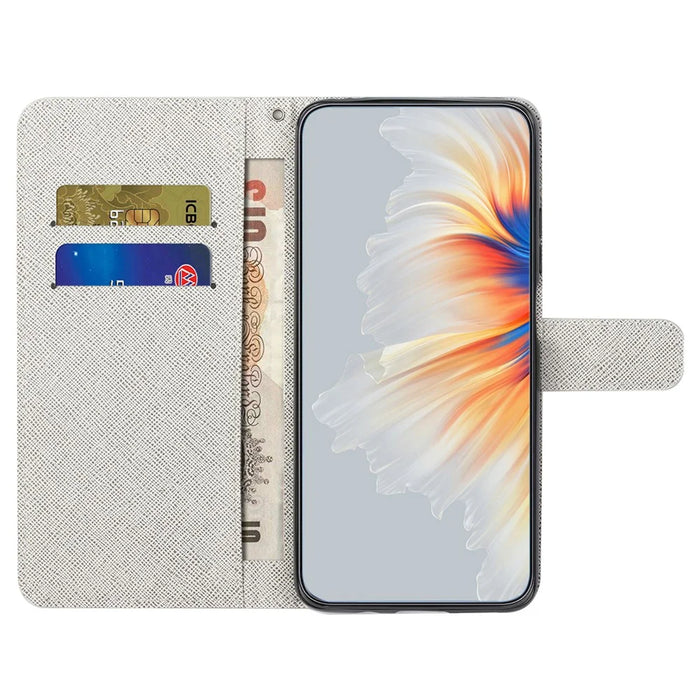 For iPhone 18 Pro / 17 Pro Case Pattern Print PU Leather Wallet Phone Cover Cross Texture - Dragonfly - 2