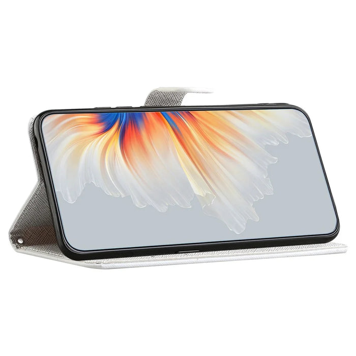 For iPhone 18 Pro / 17 Pro Case Pattern Print PU Leather Wallet Phone Cover Cross Texture - Dragonfly - 3
