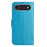 For iPhone Air Case Wallet Stand Imprinted Butterfly Flower PU Leather Phone Cover - Blue - 5