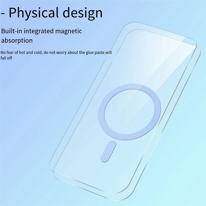 For iPhone 14 / 13 Case Compatible with MagSafe Clear PC + TPU Sealed Magnetic Phone Cover - White - 4