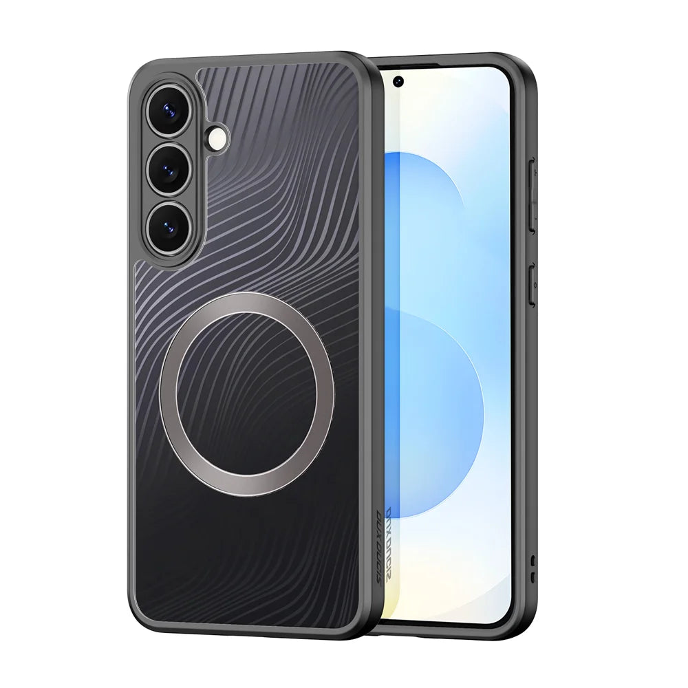 DUX DUCIS For Samsung Galaxy S25 FE Case  Aimo Series Magnetic Case PC+TPU Slim Cover (REACH Certification) - Black - 1