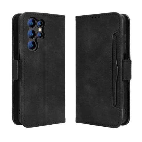 For Oukitel C61 / Oukitel C61 Pro Leather Case Phone Wallet Cover with Multiple Card Slots - Black - 1