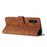 For Samsung Galaxy S25 FE Stand Case Imprinted Lines Leather Phone Cover - Brown - 2