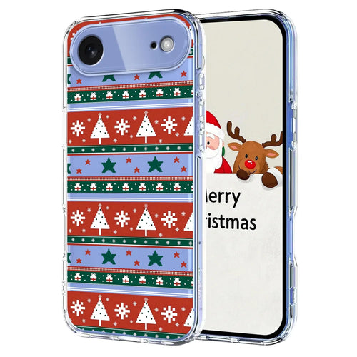 For iPhone Air Case Christmas Themed Pattern Printing TPU Phone Back Cover - Christmas Ribbons - 1