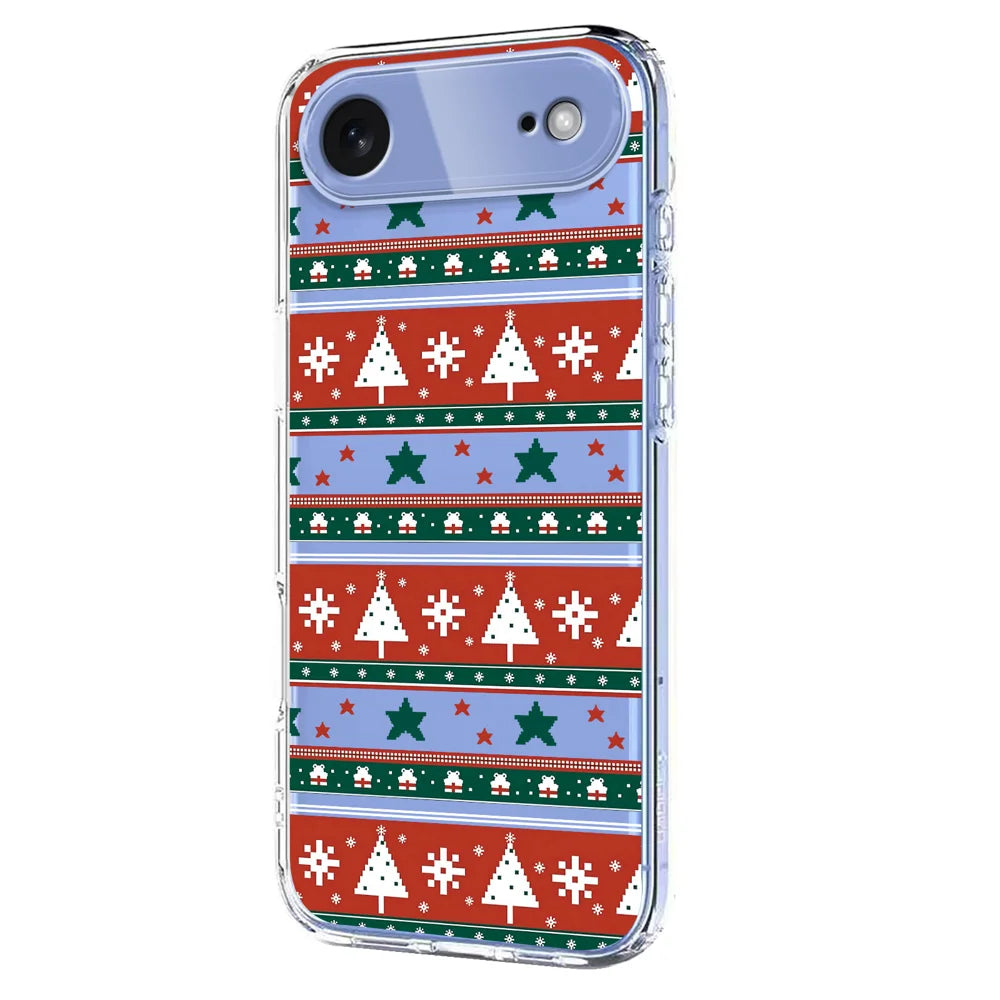 For iPhone Air Case Christmas Themed Pattern Printing TPU Phone Back Cover - Christmas Ribbons - 2