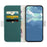 For Samsung Galaxy A22e Candy Color PU Leather Protective Case Litchi Texture Phone Stand Wallet Cover - Dark Green - 3
