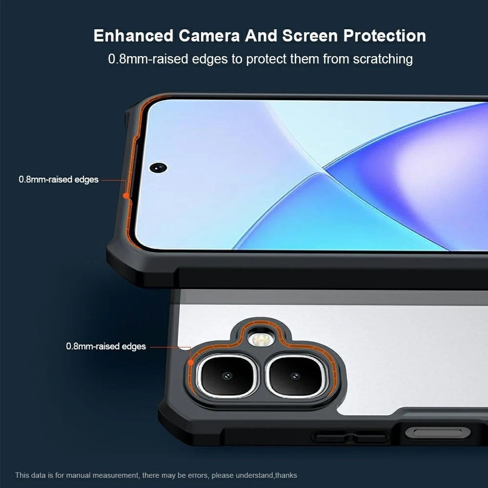 XUNDD For Infinix Smart 10 Case Dropproof TPU + Acrylic Clear Back Phone Cover - 4