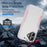 For iPhone 17 Case PC + TPU Military Grade Drop Protective Phone Cover - White + Pink - 3