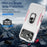 For iPhone 18 Pro Max / 17 Pro Max Case Military Grade Ring Kickstand PC + TPU Phone Cover - White + Pink - 5