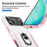 For iPhone 18 Pro Max / 17 Pro Max Case Military Grade Ring Kickstand PC + TPU Phone Cover - White + Pink - 6
