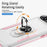 For iPhone Air Case Military Grade Ring Kickstand PC + TPU Phone Cover - White + Pink - 3
