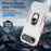 For iPhone Air Case Military Grade Ring Kickstand PC + TPU Phone Cover - White + Pink - 5