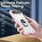 For iPhone Air Case Military Grade Ring Kickstand PC + TPU Phone Cover - White + Pink - 7