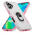 For iPhone 17 Case Military Grade Ring Kickstand PC + TPU Phone Cover - White + Pink - 2