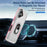 For iPhone 17 Case Military Grade Ring Kickstand PC + TPU Phone Cover - White + Pink - 4