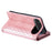 For iPhone Air Wallet Case Rhombus Stitching Line PU Leather Phone Cover with Wrist Strap - Rose Gold - 3