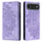 For iPhone Air Case Magnetic Closing Leather Phone Cover Pattern Imprinted - Purple - 1