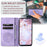 For iPhone Air Case Magnetic Closing Leather Phone Cover Pattern Imprinted - Purple - 7