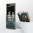 For Samsung Galaxy Z Flip5 5G Case Precise Cutouts 6D Electroplating TPU Phone Cover with Ring Holder - Grey - 5