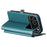 For iPhone 18 Pro / 17 Pro Leather Case with Wrist Strap Wallet Stand Phone Cover - Blackish Green - 4