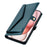 For iPhone 18 Pro / 17 Pro Leather Case with Wrist Strap Wallet Stand Phone Cover - Blackish Green - 5
