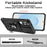 For Samsung Galaxy S25 Edge Case PC + TPU Phone Cover with Lens Protection Kickstand - Black - 4