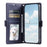 For iPhone 18 Pro / 17 Pro Leather Case Rhombus Texture Wallet Stand Phone Cover with Wrist Strap - Blue - 2
