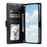 For iPhone 18 Pro Max / 17 Pro Max Leather Case Rhombus Texture Wallet Stand Phone Cover with Wrist Strap - Black - 2