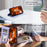 For iPhone 17 Case Imprinted Totem Skin Feel Wallet Leather Phone Cover with Hand Strap - Purple - 7