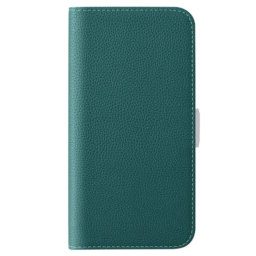 For Google Pixel 7 Pro 5G Litchi Texture Candy Color PU Leather Case Foldable Stand Wallet Phone Full Protection Cover - Dark Green - 7
