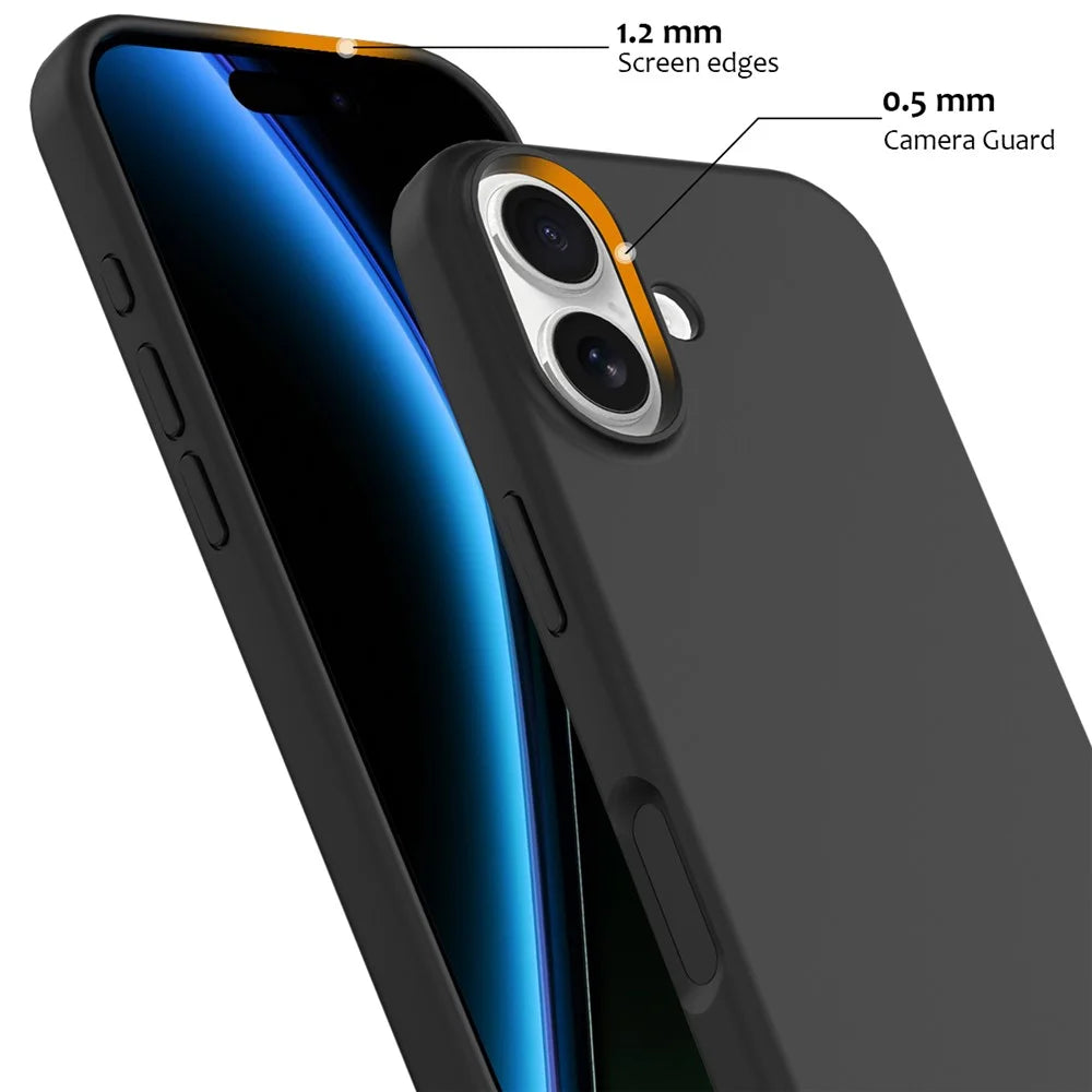 For iPhone 17 Case Compatible with MagSafe Anti-Drop Liquid Silicone Phone Cover - Black - 6