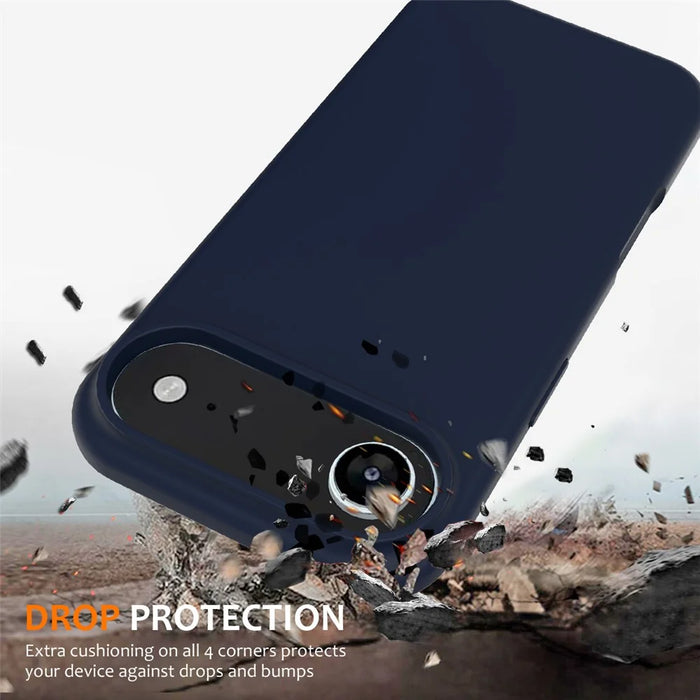 For iPhone Air Case Compatible with MagSafe Anti-Drop Liquid Silicone Phone Cover - Dark Blue - 2