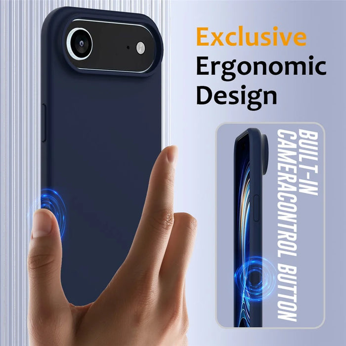 For iPhone Air Case Compatible with MagSafe Anti-Drop Liquid Silicone Phone Cover - Dark Blue - 4