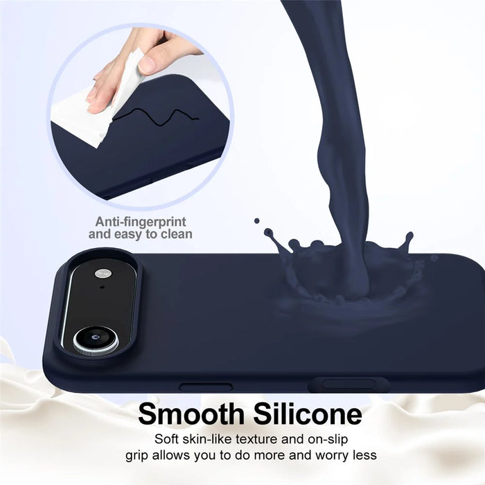 For iPhone Air Case Compatible with MagSafe Anti-Drop Liquid Silicone Phone Cover - Dark Blue - 5