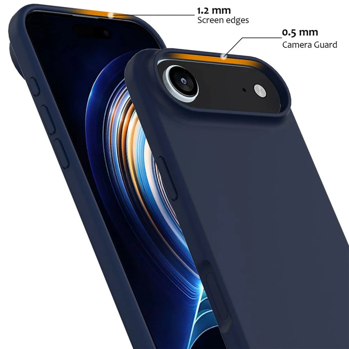 For iPhone Air Case Compatible with MagSafe Anti-Drop Liquid Silicone Phone Cover - Dark Blue - 6