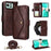 For Asus Zenfone 12 Ultra 5G Leather Case Magnetic Closure Wallet Stand Phone Cover with Crossbody Strap - Brown - 1