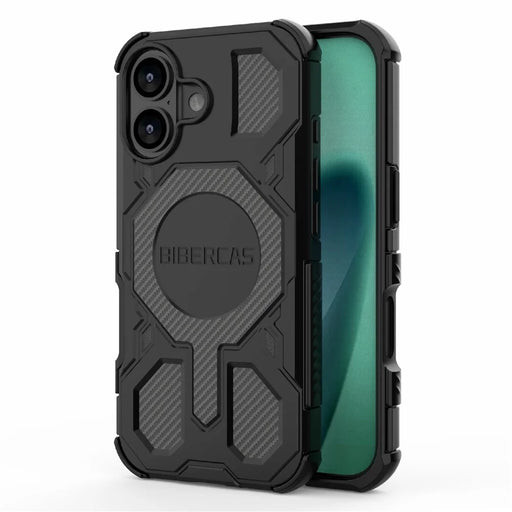 BIBERCAS J-16 Series For iPhone 17 Case Compatible with MagSafe Anti Drop TPU + PC Phone Cover - Black - 2