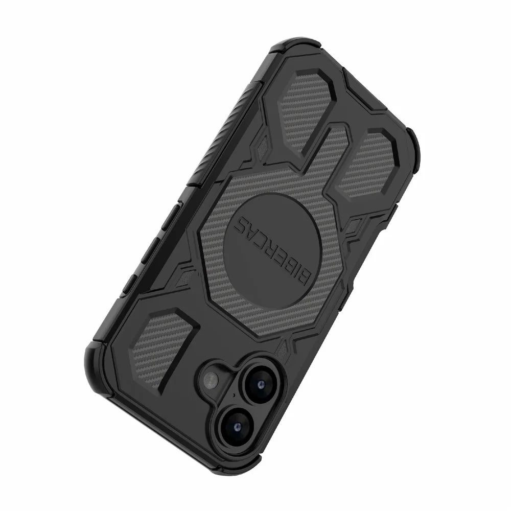 BIBERCAS J-16 Series For iPhone 17 Case Compatible with MagSafe Anti Drop TPU + PC Phone Cover - Black - 4